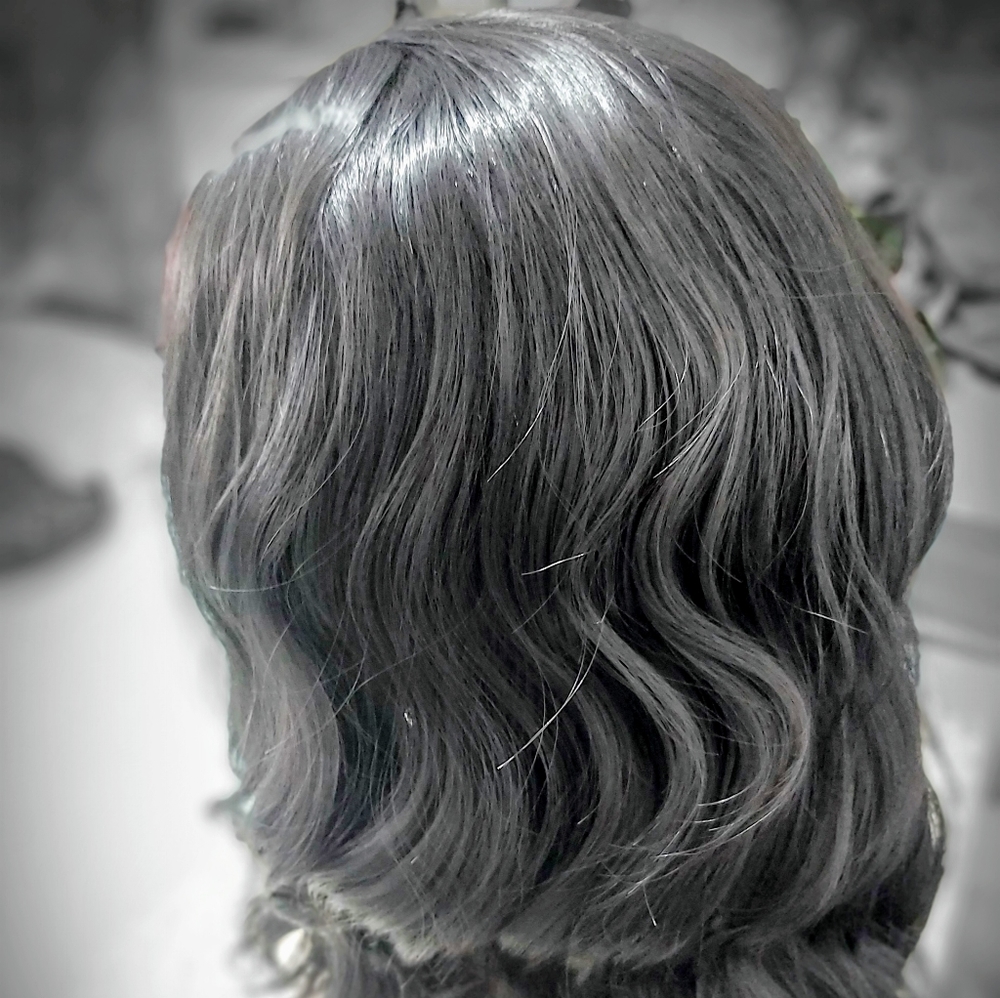 100% body wave human hair wig 18"